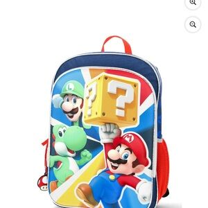 Nintendo Kids Backpack - Blue, Red, and Yellow